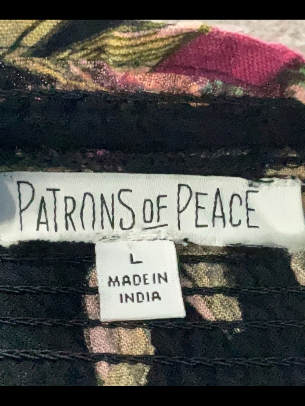 Patrons of Peace Black Floral Wide-Leg Paperbag Waist Pants - Picture 7 of 8